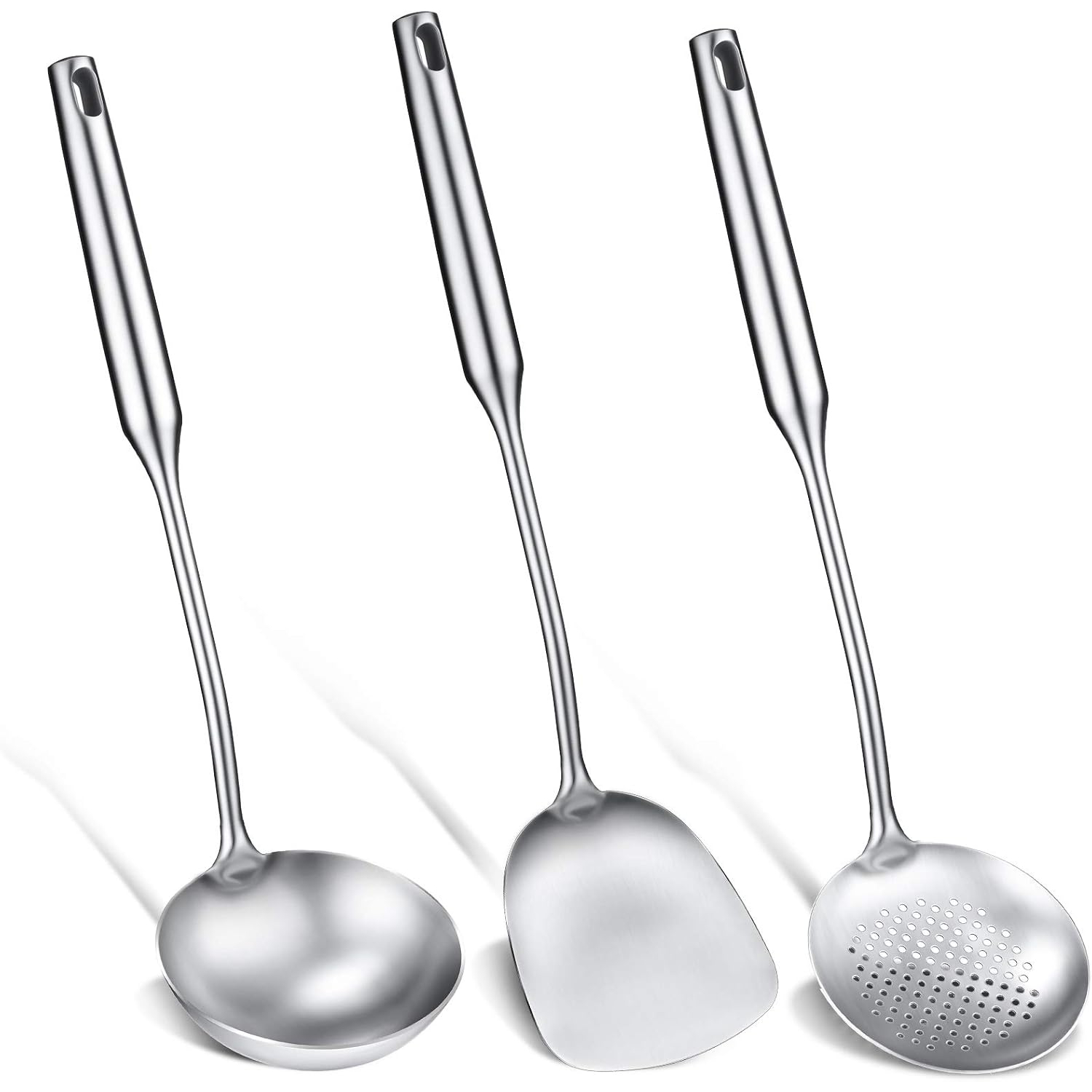 ملعقة ووك، مغرفة، وملعقة مثقوب - مراجعة Offset Spatula Set وسعره