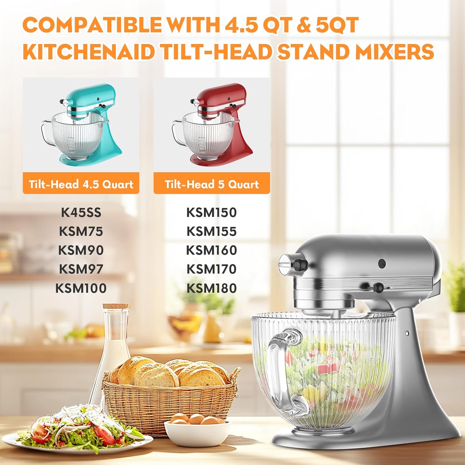 وعاء زجاجي GVODE لخلاط كيتشن ا - مراجعة Stand Mixer Bowl وسعره