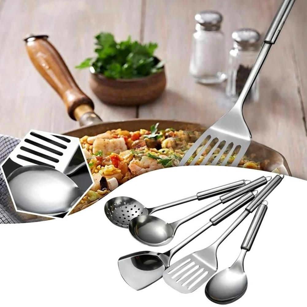 5 قطعة/المجموعة الفولاذ المقاو - مراجعة Offset Spatula Set وسعره