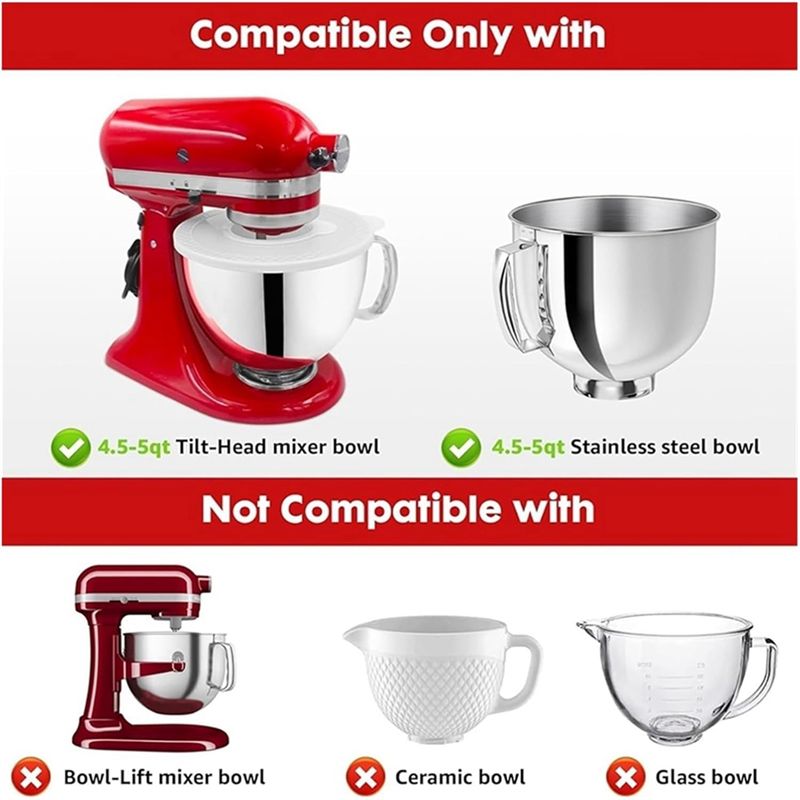 A74X - غطاء حماية من الرذاذ وغ - مراجعة Stand Mixer Bowl وسعره