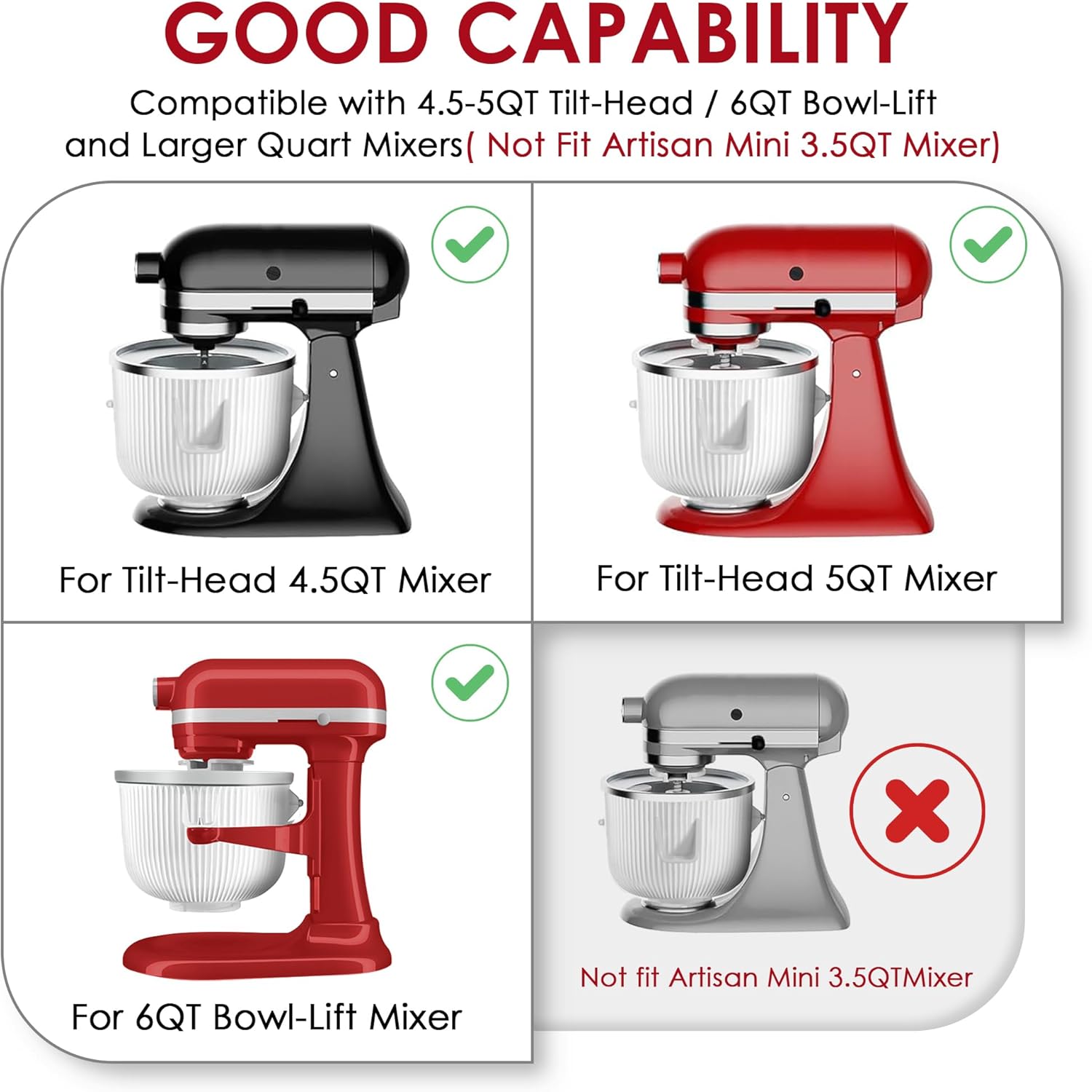مرفق صانع الآيس كريم لخلاطات ح - مراجعة Stand Mixer Bowl وسعره